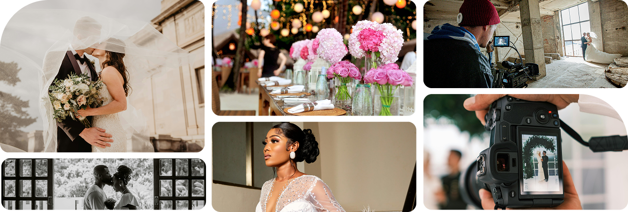 Wedding photography collage